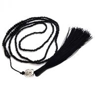 Necklace Budha tassel black