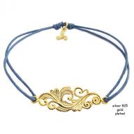 Tattoo gold plated blue