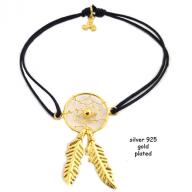 Dreamcatcher gold plated black