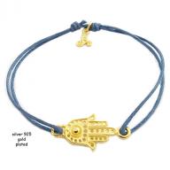 Fatimas hand gold plated blue