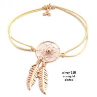 Dreamcatcher rosegold plated cream