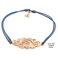 Tattoo rosegold plated blue