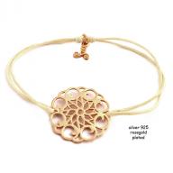 Flower rosegold plated cream