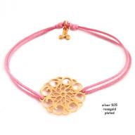 Flower rosegold plated pink