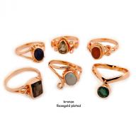 Ring bronze rosegold plated 