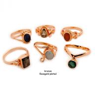 Ring bronze rosegold plated