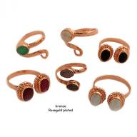 Ring bronze rosegold plated