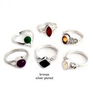 Ring bronze silver plated