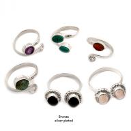 Ring bronze silver plated