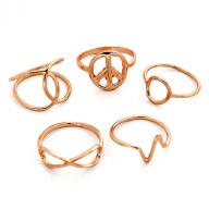 Ring bronze rosegold plated