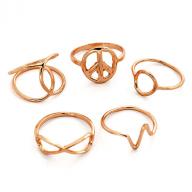 Ring bronze rosegold plated 