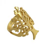 Ring bronze Tree Of Life gold plated