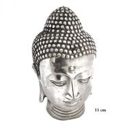 Silverplated Budha head 11 cm