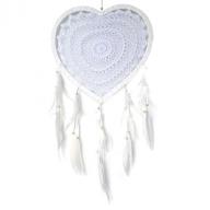 Heart Dreamcatcher crocheted 27 cm