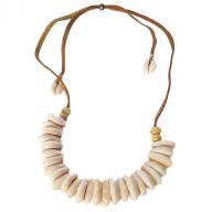 Necklace shell gold silver
