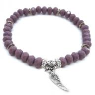 Bracelet crystall beads mauve