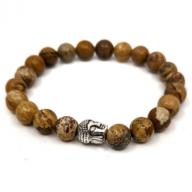Bracelet Budha jasper beads