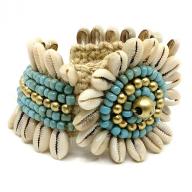 Bracelet makrame cowry shell