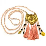 Necklace Maroc tassel pink
