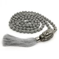 Necklace Budha gray wood