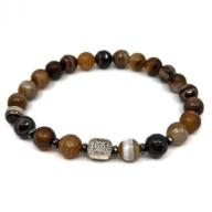 Bracelet tigereye agate beads