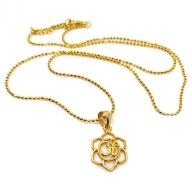 Silver 925 Lotus Om goldplated