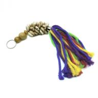 Cowry shell keyringholder rainbow