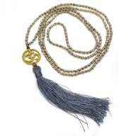 Necklace OM tassel gray