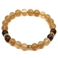 Bracelet rutile quartz tigereye