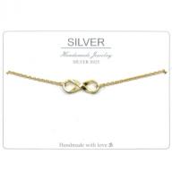 Eternity bracelet silver 925 goldplated