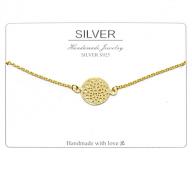 Flower of life silver 925 gold plated