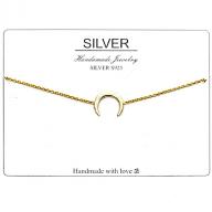 Moon bracelet silver 925 goldplated