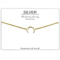 Moon bracelet silver 925 goldplated