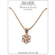 Silver 925 Lotus Om rosegoldplated