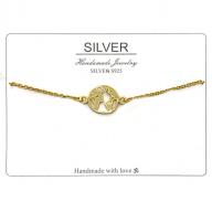 World bracelet silver 925 goldplated