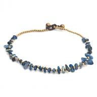 Anklet Brass blue Apatite