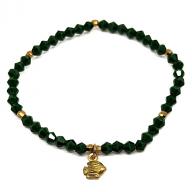 Bracelet crystall beads dark green